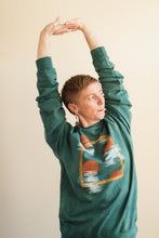 Load image into Gallery viewer, Hand Dyed and Block Printed Crewneck - Forest Birch
