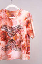 Load image into Gallery viewer, Hand dyed and Block Printed Bamboo Crop Top - Rust Moth
